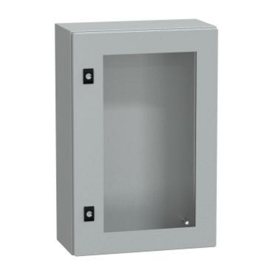 Deur 600x400x200mm IP66 / IK08 Transparant RAL70 Spacial CRN