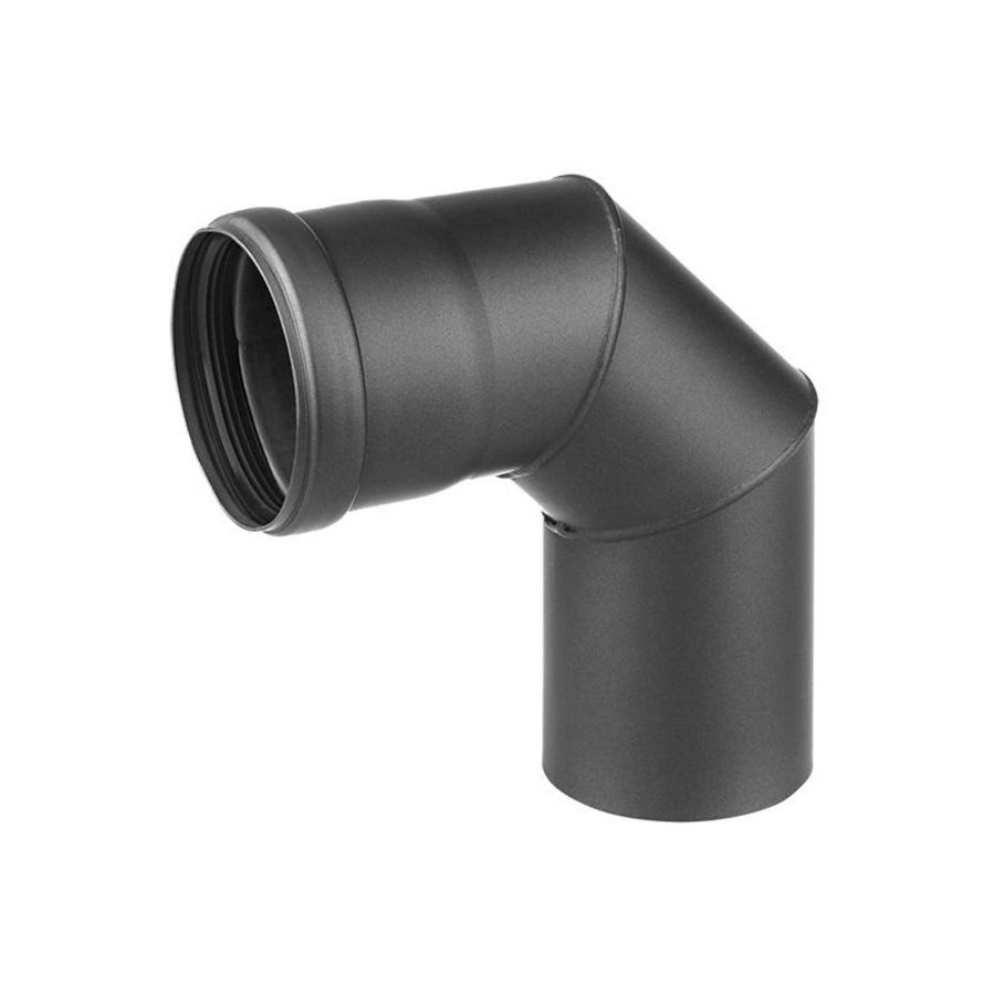 PK Ø80mm Bocht 90° zwart