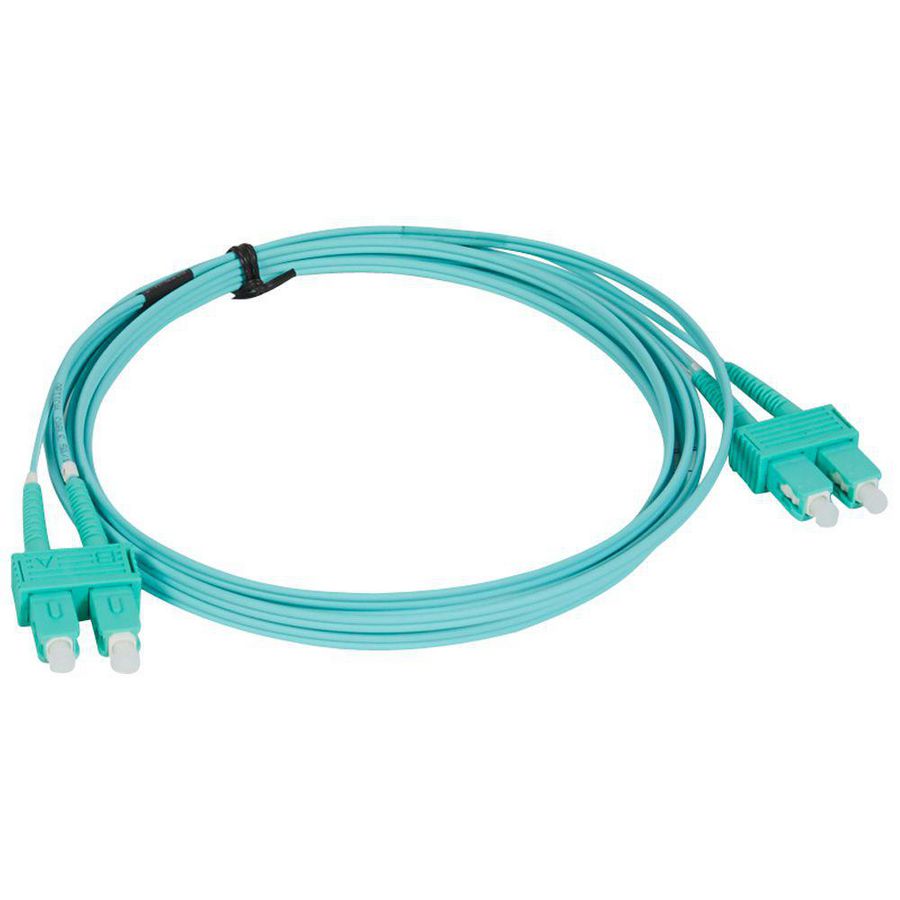 Glasvezel Patchkabel Duplex Aqua OM4 SC-SC 3m.