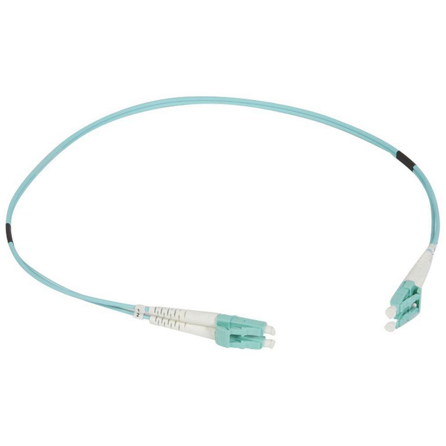 Glasvezel Patchkabel Duplex Aqua OM4 LC-LC 0,5m.