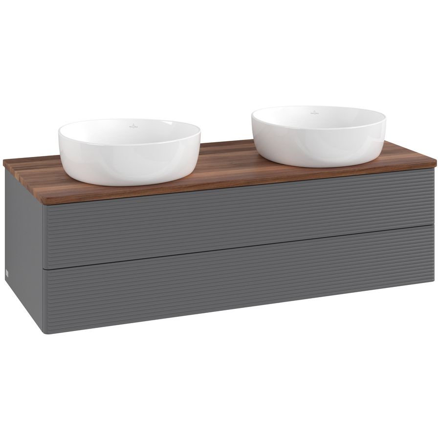 Wastafelonderkast Antao 1200x360x500mm Antr. Matt Lacquer L24112GK