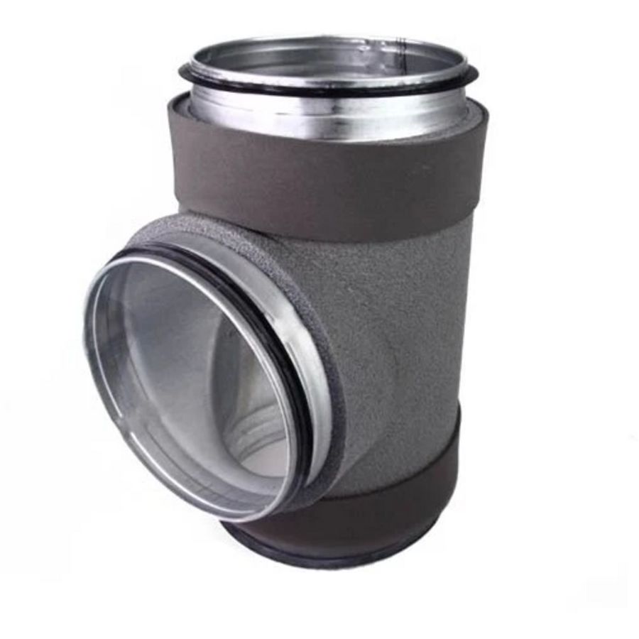 Thermoduct T-stuk 90° 200mm met aftakking naar 125mm