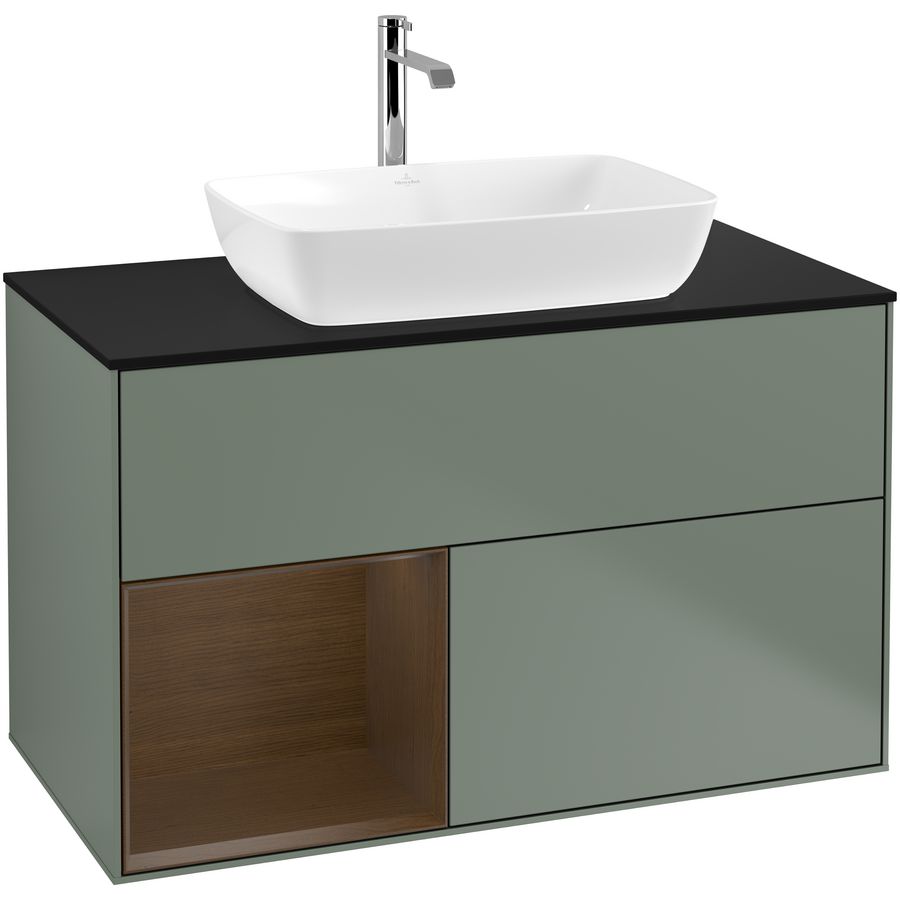 Wastafelonderkast Finion 1000x603x501mm Olive Matt Lacquer F772GNGM