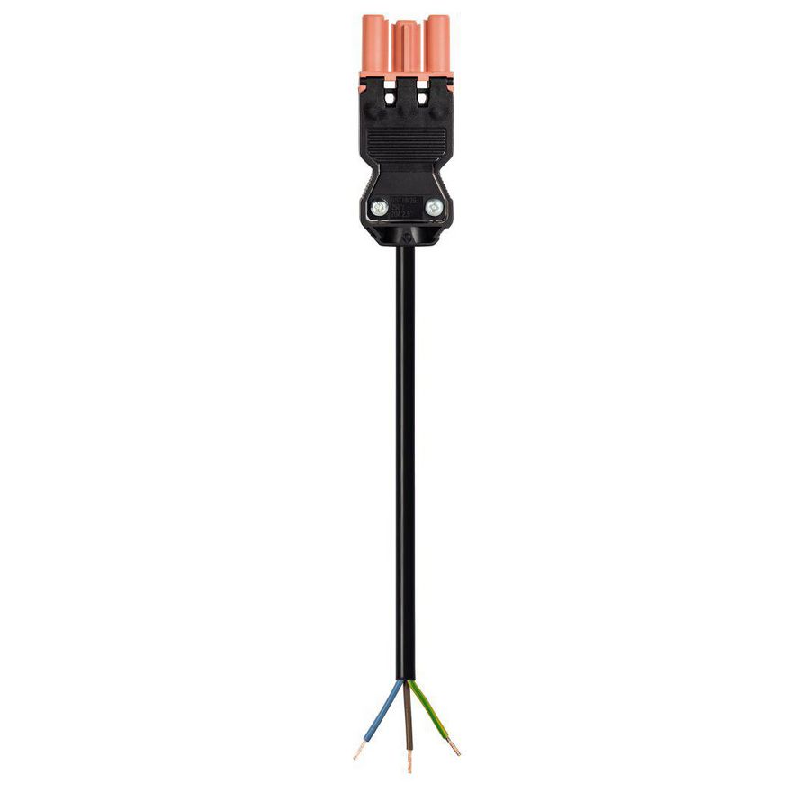 Aansluitsnoer GST18I3 female 1,0mm 50cm zalmrood 5kv VVE=100