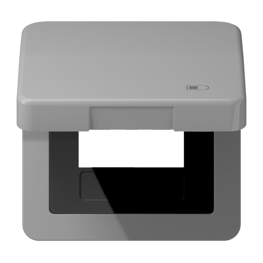 Klapdeksel CD500 grijs m.symbool Lader