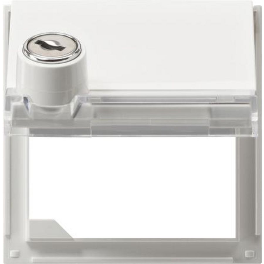 Adapterraam KD slot gelijk + TK Gira TX_44 (SW IB) zuiver wit