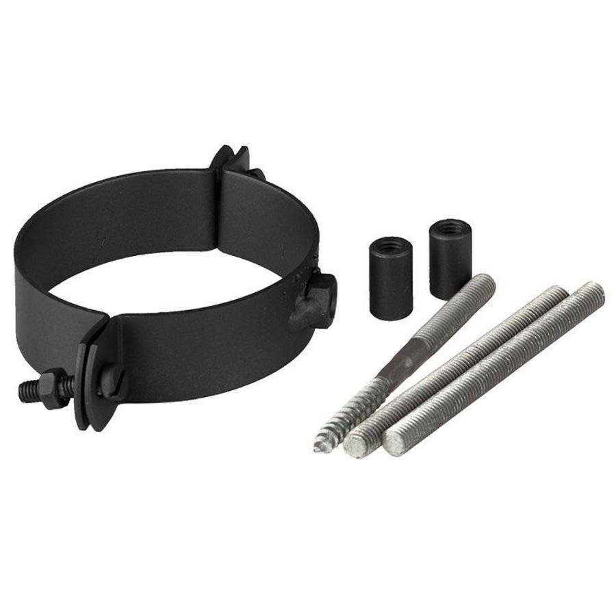 PK Ø80mm Muurbeugel zwart