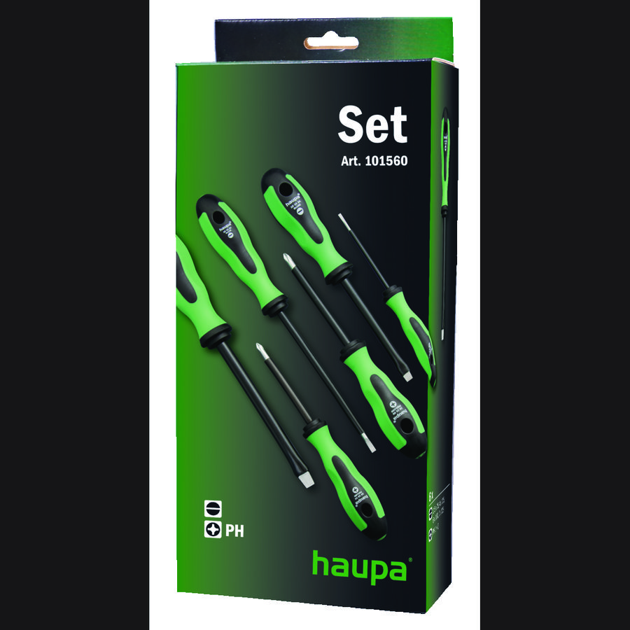 Schroevendraaier sleuf kruis PH 6 delig geisoleerde kling 2C