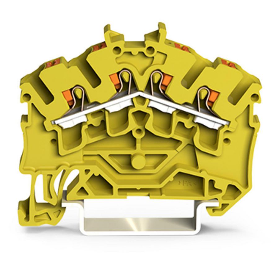 4-draads rijgklem Met Druk 2,5 mm² geel 2202-6406 VVE=100