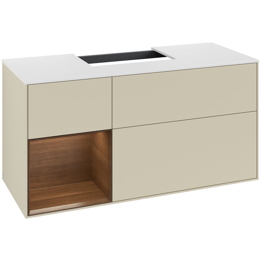 Wastafelonderkast Finion 1200x603x501mm S.Grey Matt Lacquer G161GNHJ