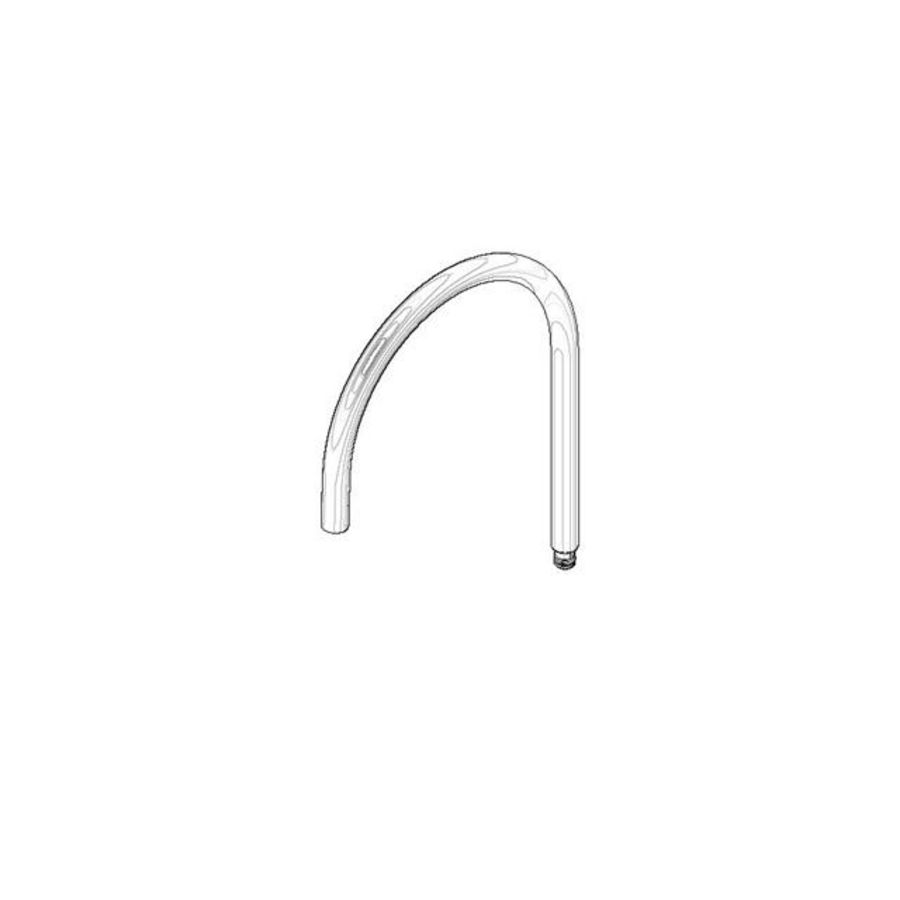 Uitloop 319x260x25mm, 8,33l/min. chr
