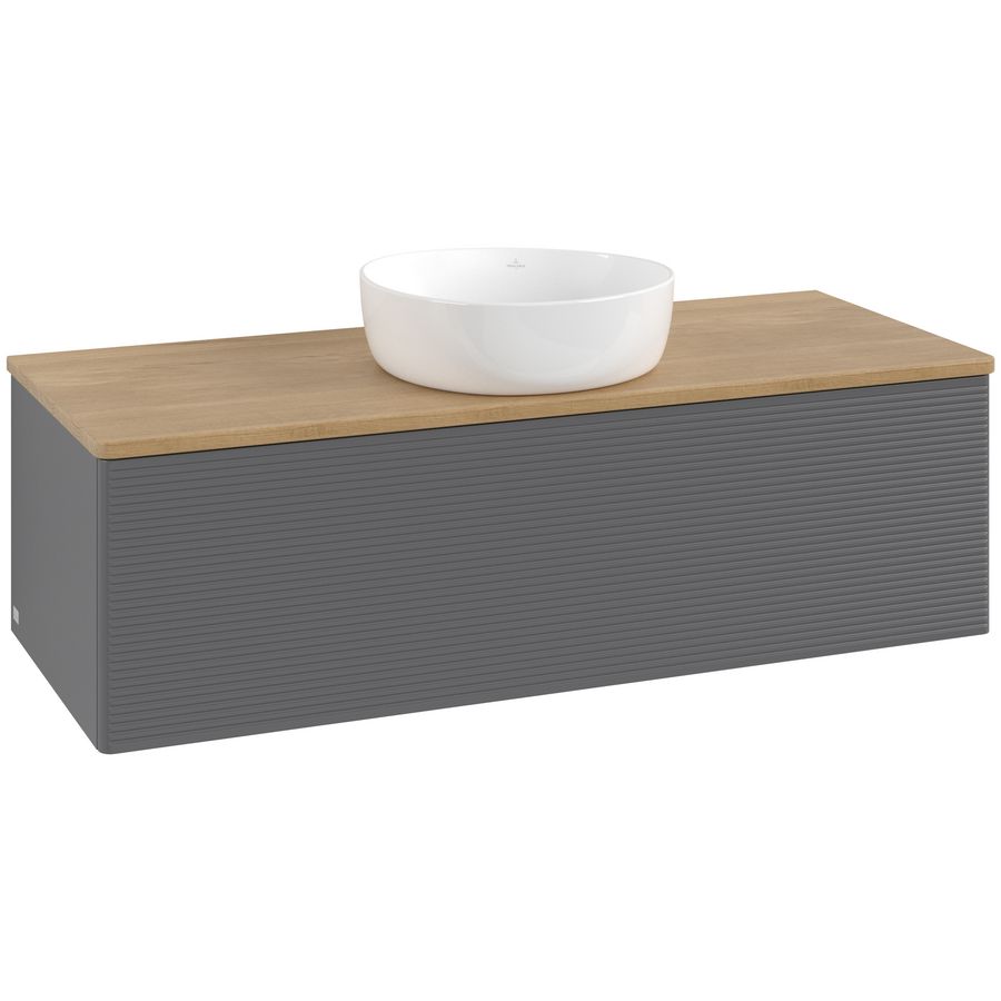 Wastafelonderkast Antao 1200x360x500mm Antr. Matt Lacquer L32111GK