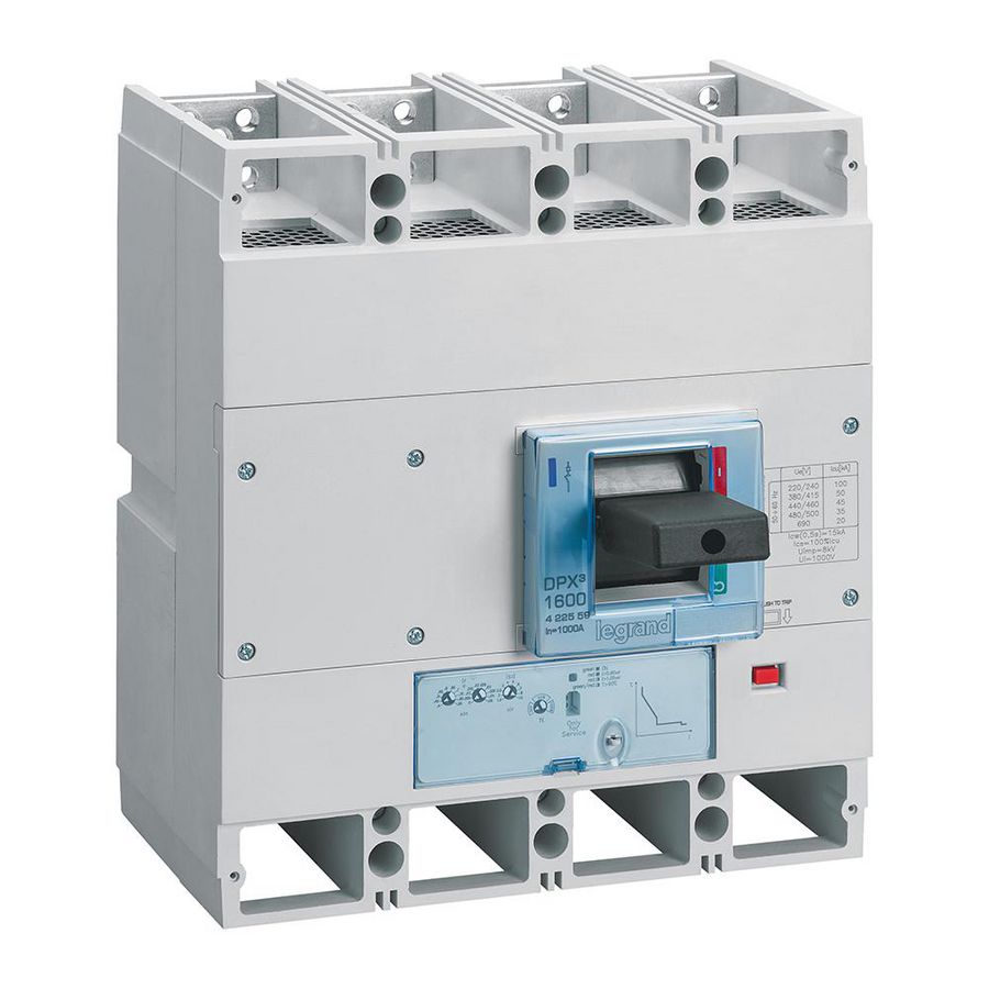 Vermogensschakelaar 1600 ELE S1 1000A 4-polig 50kA DPX3