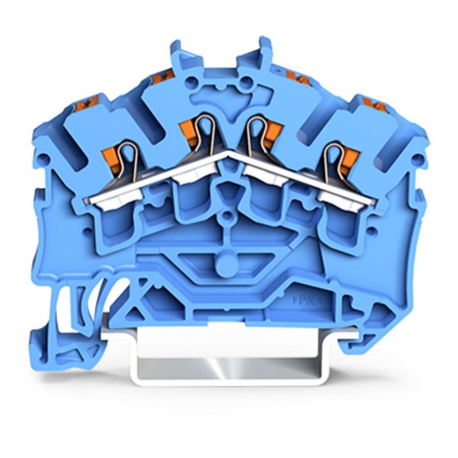 4-draads rijgklem Met Druk 2,5 mm² blauw 2202-6404 VVE=100