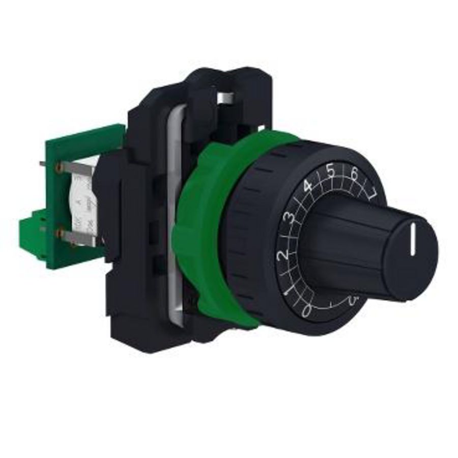 Kop 22mm + montagesteun + potentiometer 100K Harmony XB5