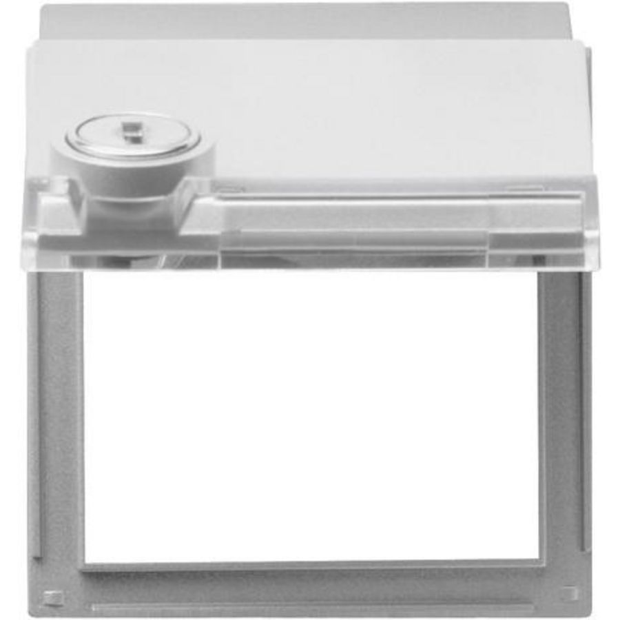 Adapterraam KD slot gesort. + TK Gira TX_44 (SW IB) kl.alum.