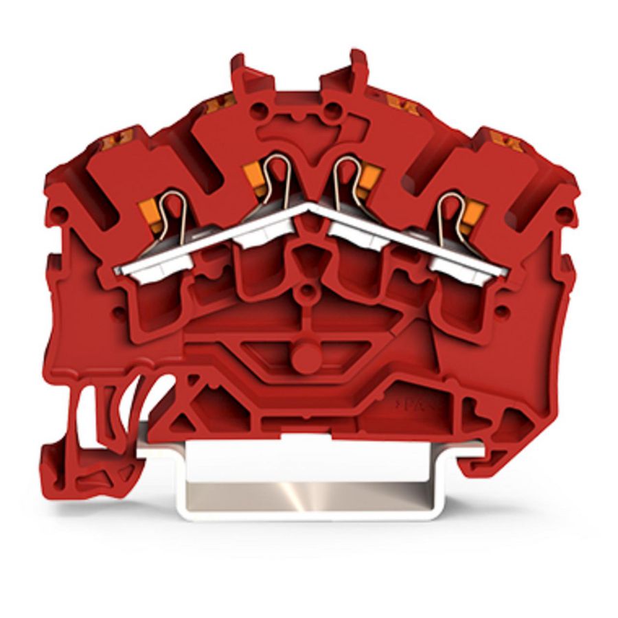 4-draads rijgklem Met Druk 2,5 mm² rood 2202-6403 VVE=100