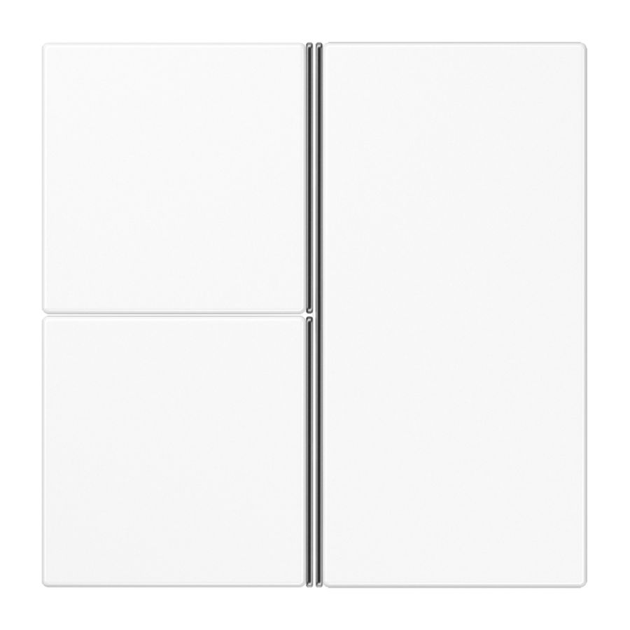 Tastafdekking 3-voudig compleet LS alpinwit KNX