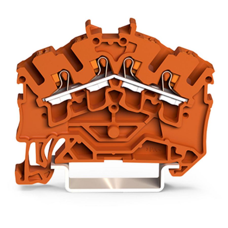 4-draads rijgklem Met Druk 2,5 mm² oranje 2202-6402 VVE=100