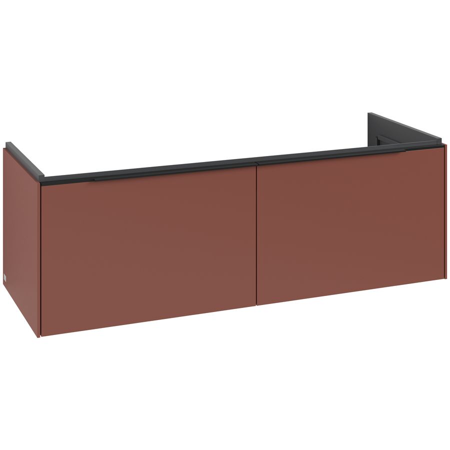 Wastafelonderkastkast SUBWAY 3.0 1272x429x478mm Wine Red C601L1AH greep Volcano Black