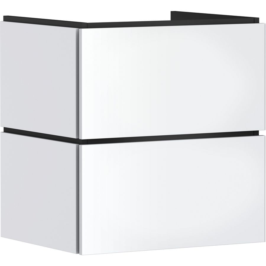 Badmeubel Xilesa E 580/470+2 lades PushOpen wastafel mat wit