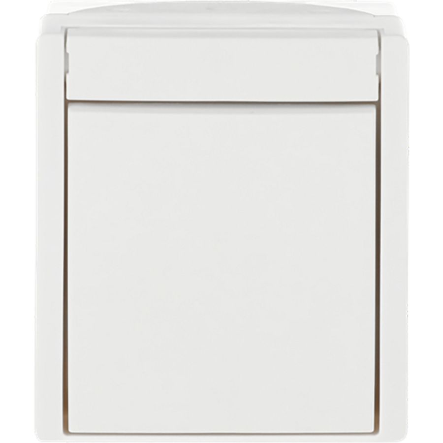 Opbouw wipschakelaar kruis IP44 10 AX 250V AC ocean-alpinwit (2601/7 W-54)