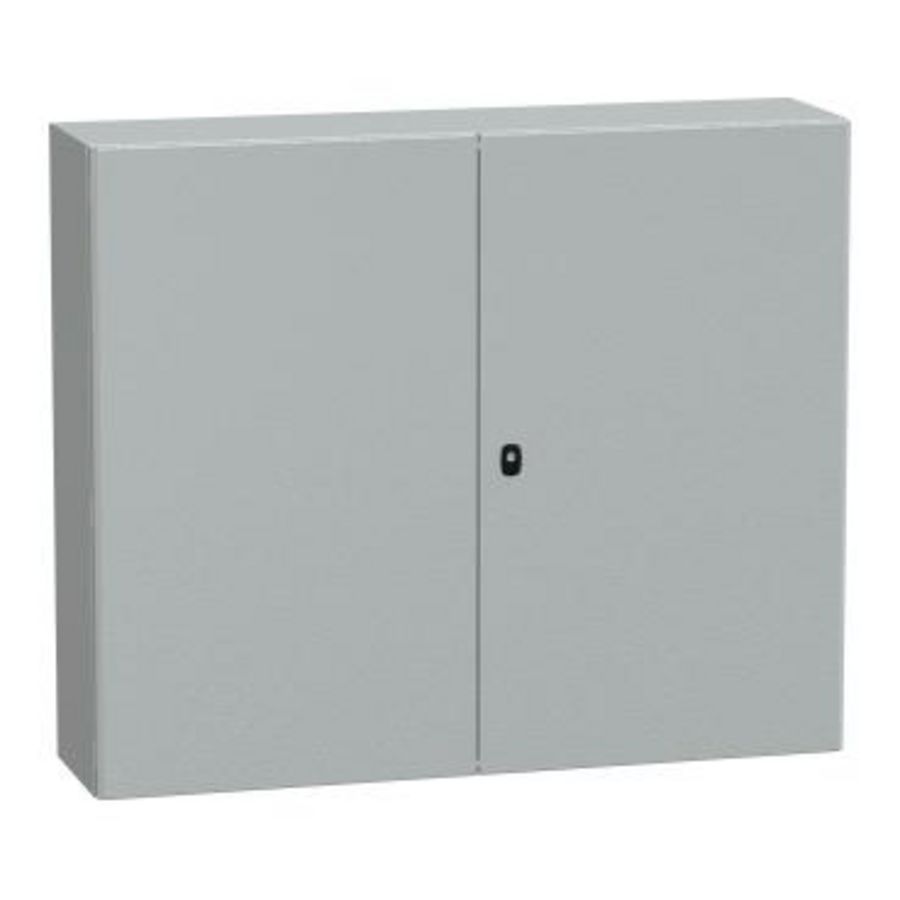 Dubbele volle deur -Montageplaat-1000x1200x300mm-IP55/IK