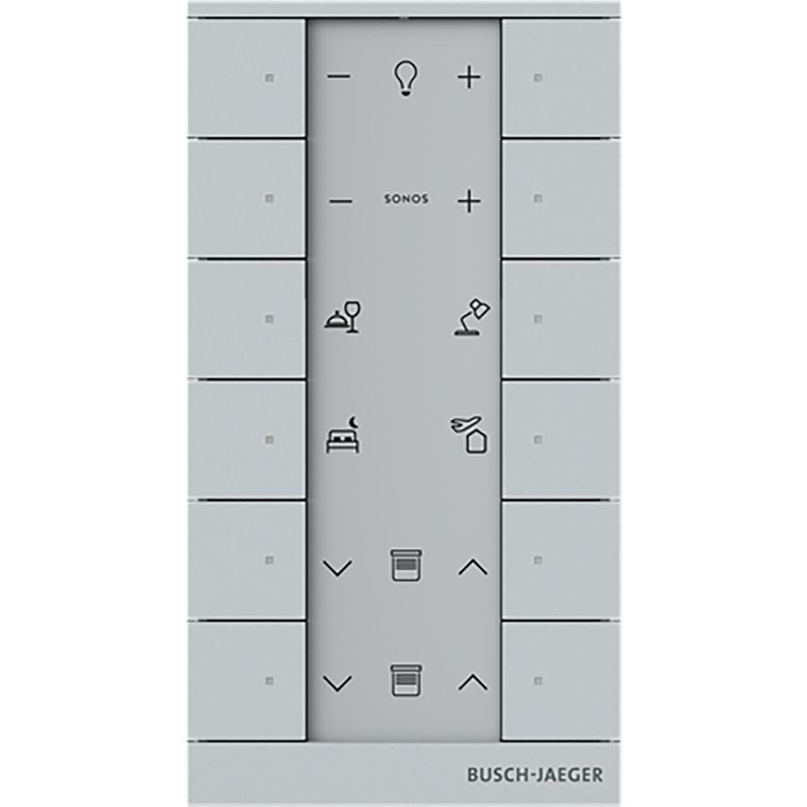 Free@Home Tenton Bedieningselement 12-voudig aluzilver (SB-F-12.0.11-83)
