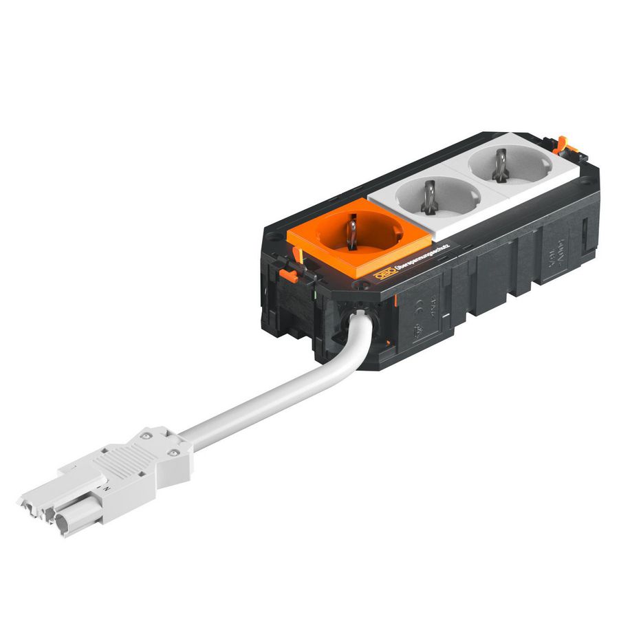 Univers. drager GST18 VDE 2v. Wit 1v oranje 165x76x45