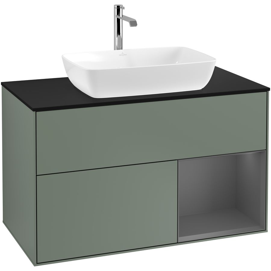 Wastafelonderkast Finion 1000x603x501mm Olive Matt Lacquer F782GKGM