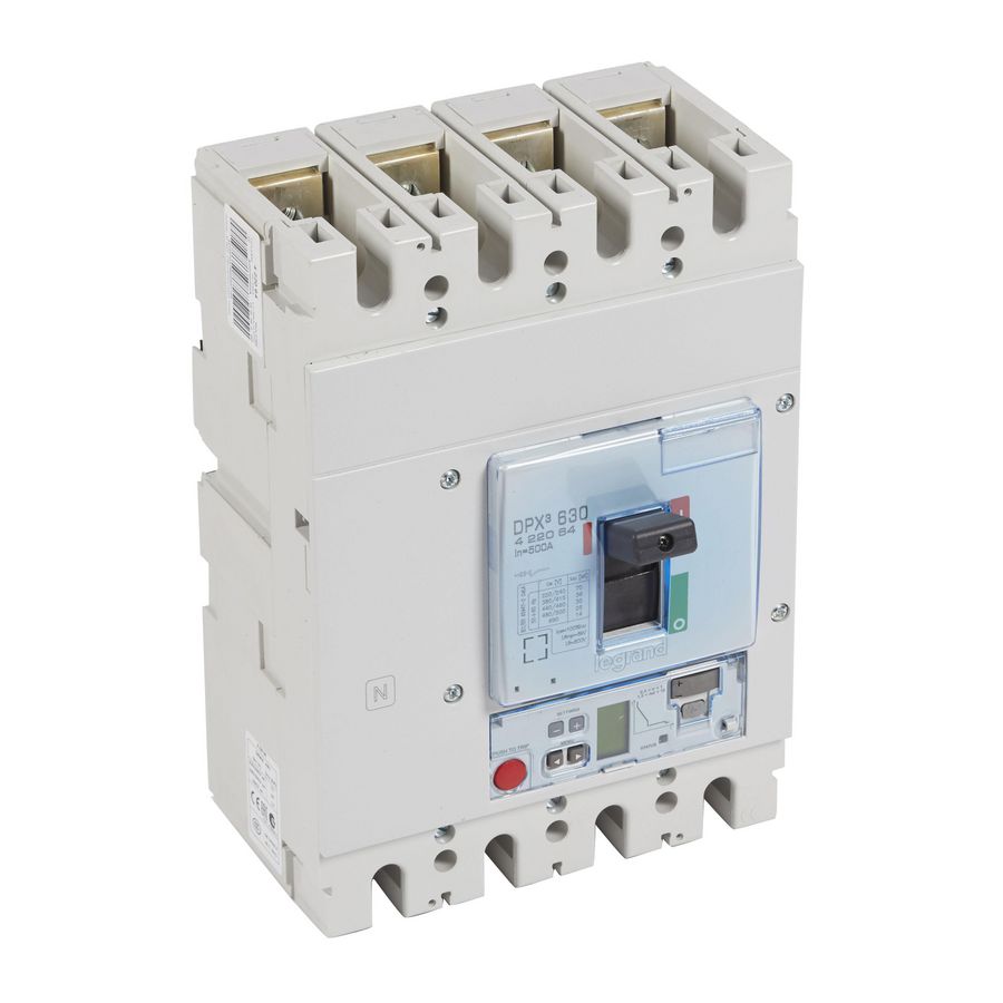 Vermogensschakelaar 630 elektr S2 4P 500A 36kA 400V DPX3