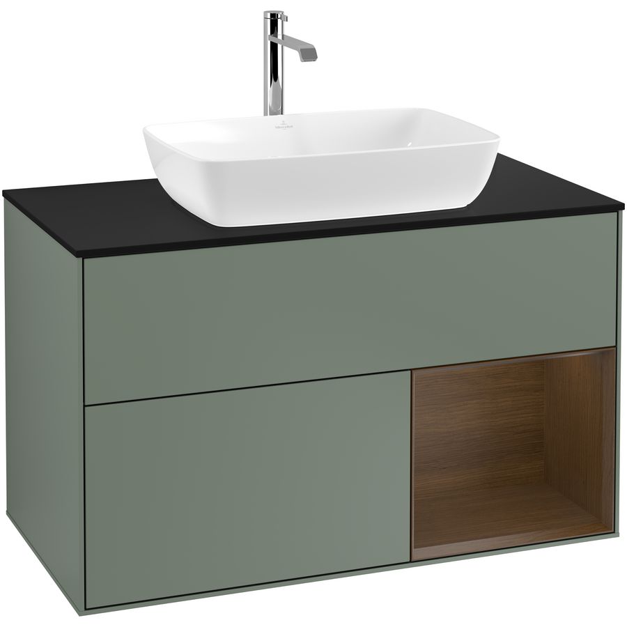 Wastafelonderkast Finion 1000x603x501mm Olive Matt Lacquer F782GNGM