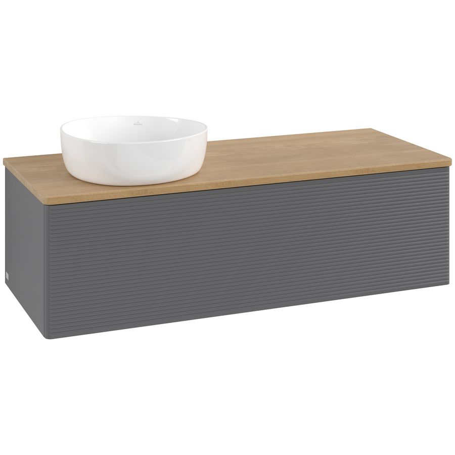 Wastafelonderkast Antao 1200x360x500mm Antr. Matt Lacquer L33111GK