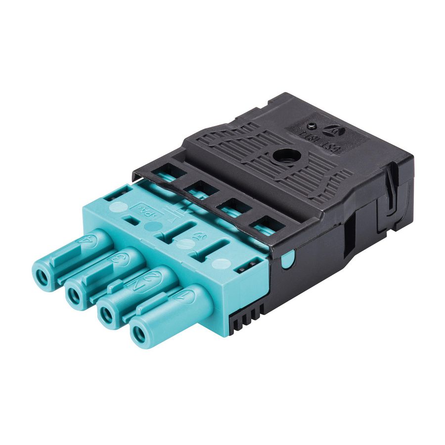 Kabelsteker GST18I4 female turquoise veerklem VVE=50