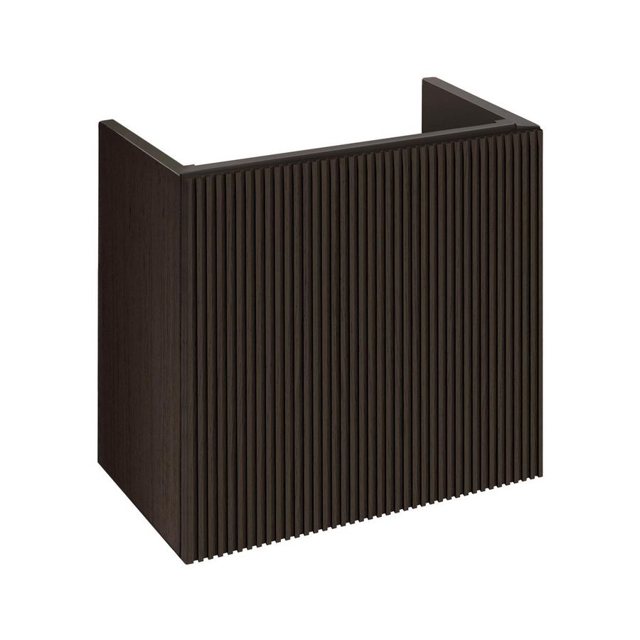Onderkast v. wastafel WOOD 40x50x20cm 1 deur rechts open push licht eik