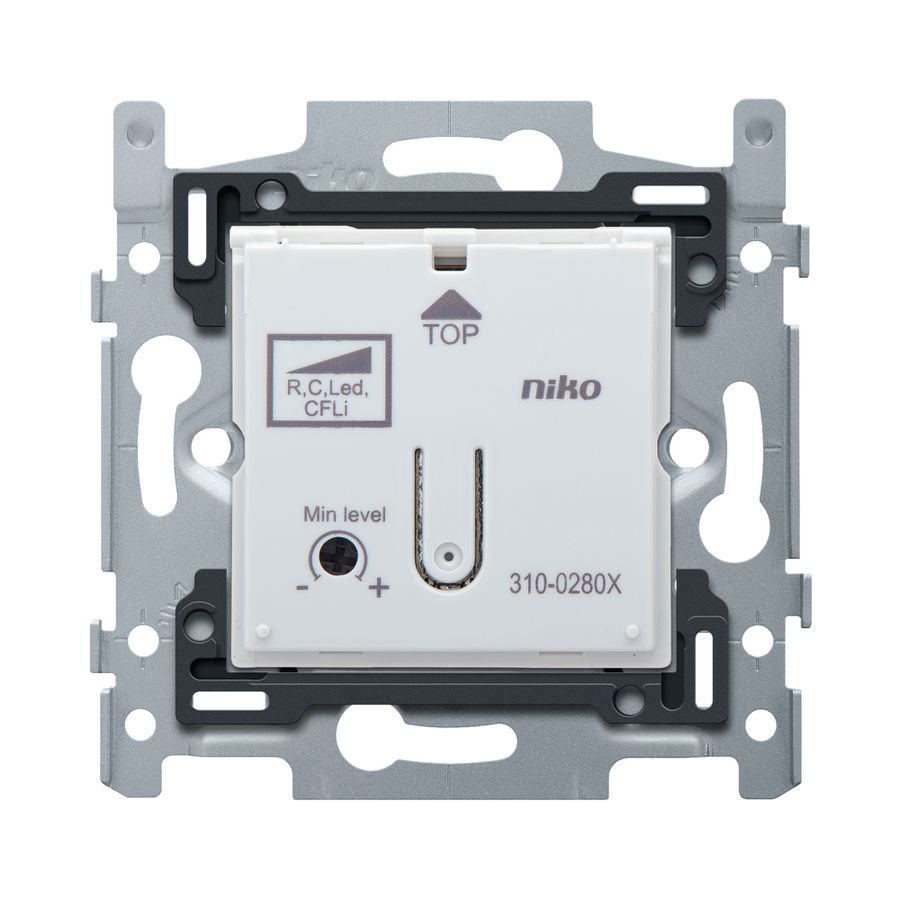 Sokkel inbouw drukknopdimmer 2 - 100 W 3-draads