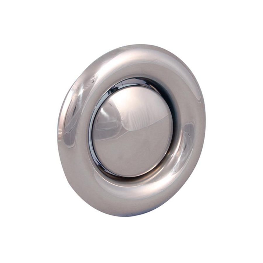 RVS afzuigventiel+aansluitbus Ø125mm
