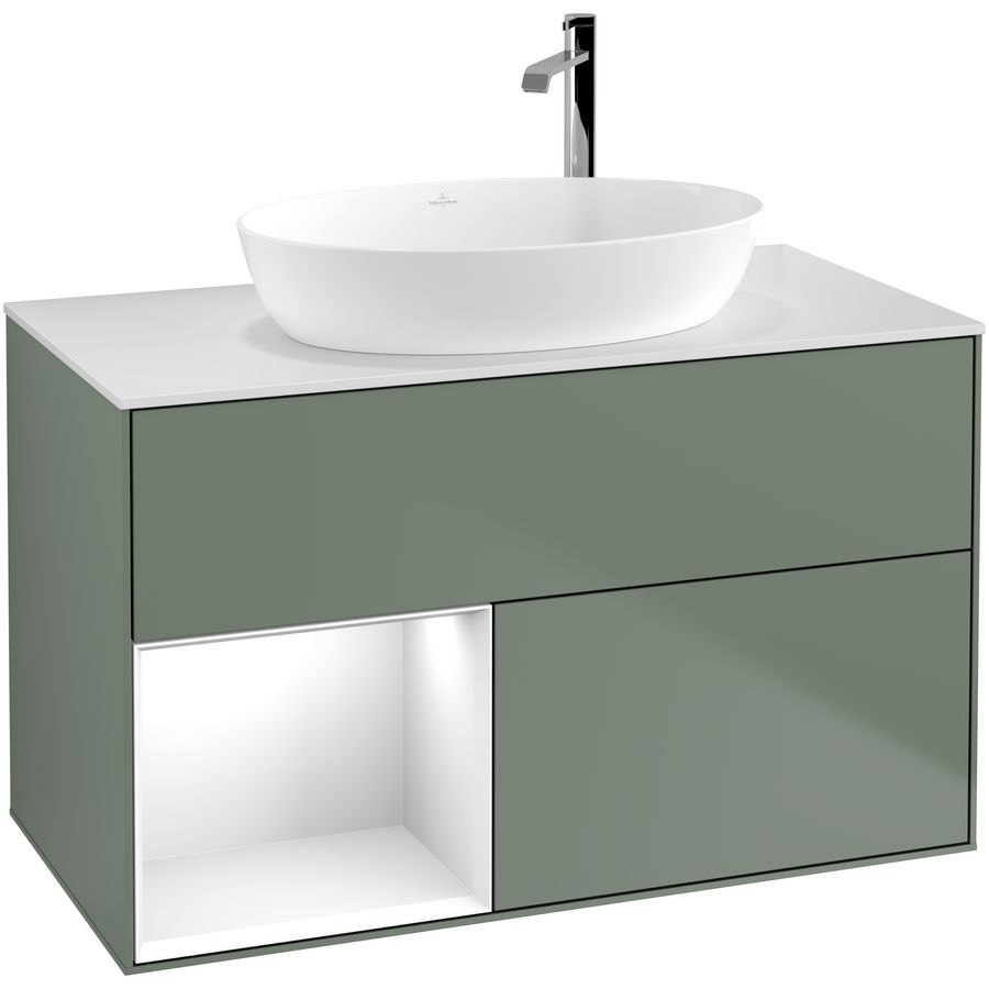 Wastafelonderkast Finion 1000x603x501mm Olive Matt Lacquer F891GFGM