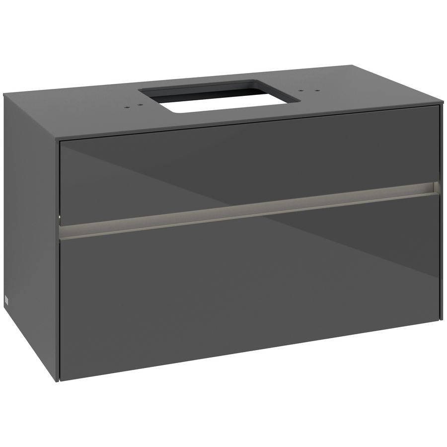Wastafelonderkast Collaro 1000x548x500mm Glossy Grey C125B0FP