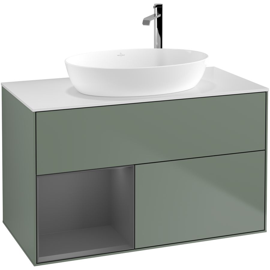 Wastafelonderkast Finion 1000x603x501mm Olive Matt Lacquer F891GKGM
