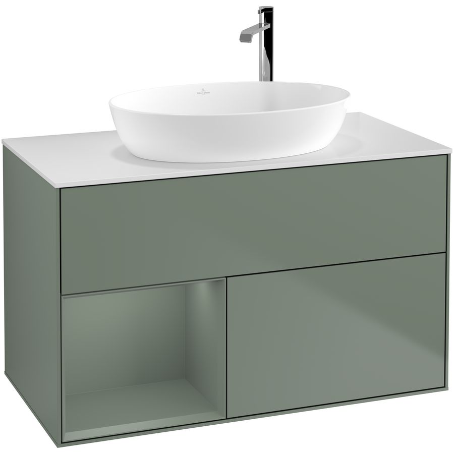 Wastafelonderkast Finion 1000x603x501mm Olive Matt Lacquer F891GMGM
