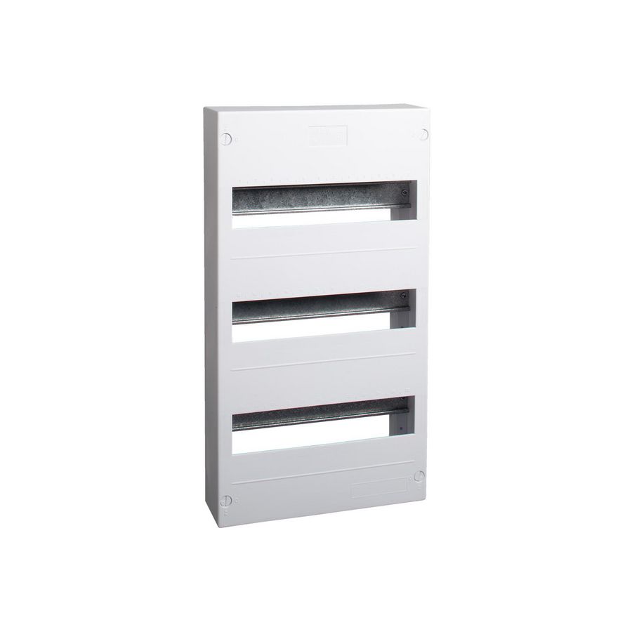 Installatiekast plastic zonder deur opbouw IP30 3 rijen 3x