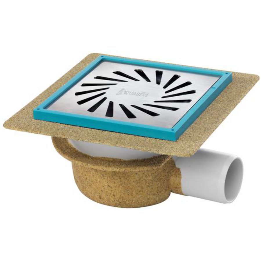 Vloerput met 7,5mm voegframe zu ws 50mm 146x146mm roost.RVS