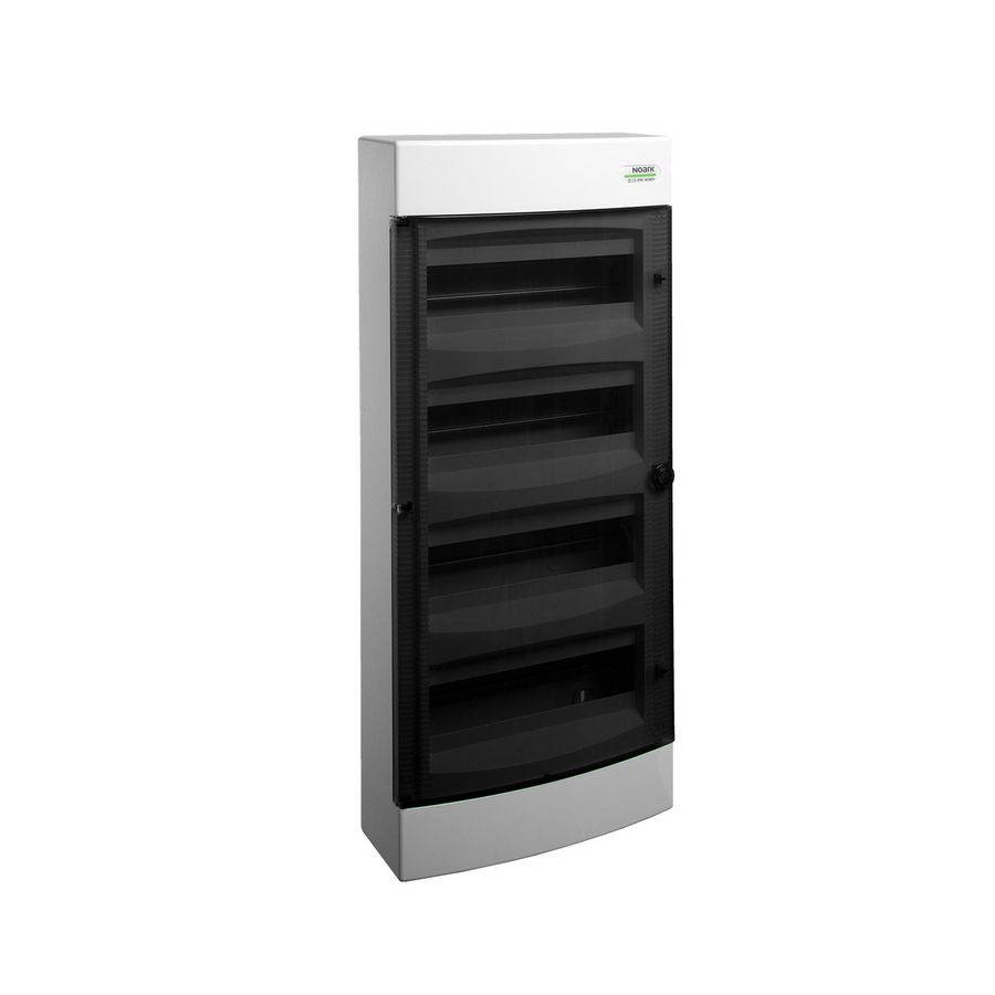 Installatiekast plastic transparant deur opbouw IP40 4 rijen