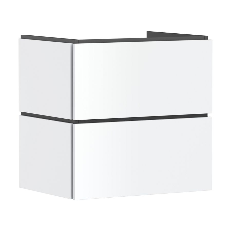 Badmeubel Xilesa E 630/470+2 lades wastafel mat wit