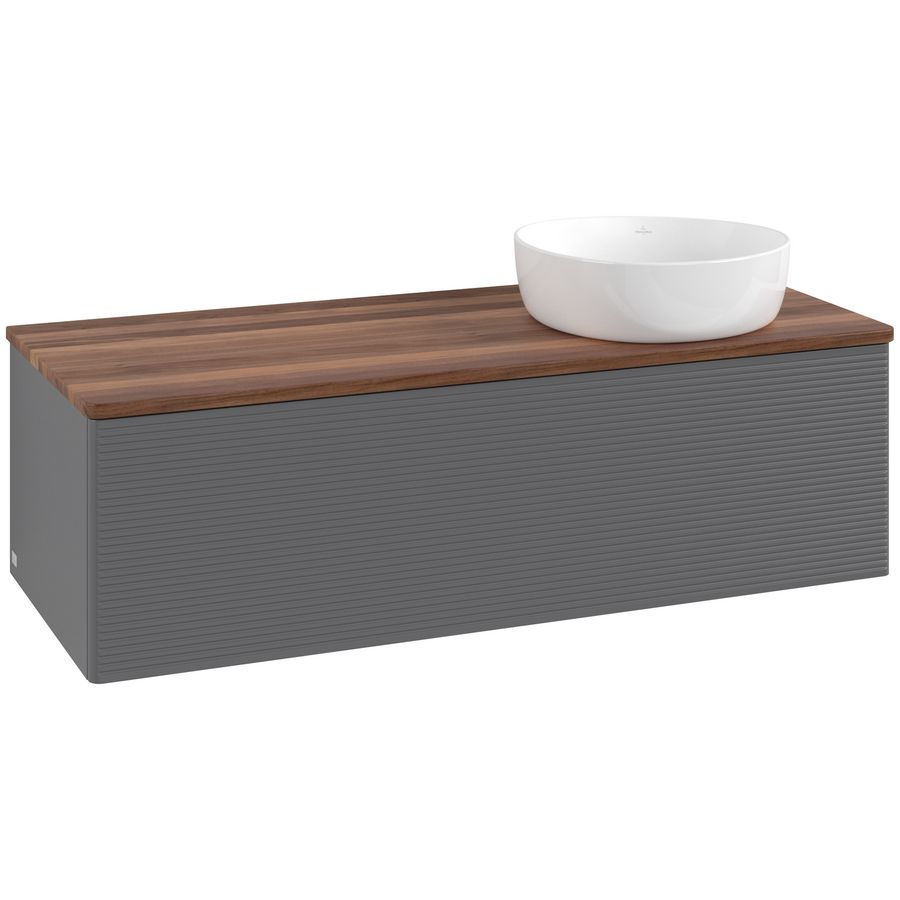 Wastafelonderkast Antao 1200x360x500mm Antr. Matt Lacquer L34112GK
