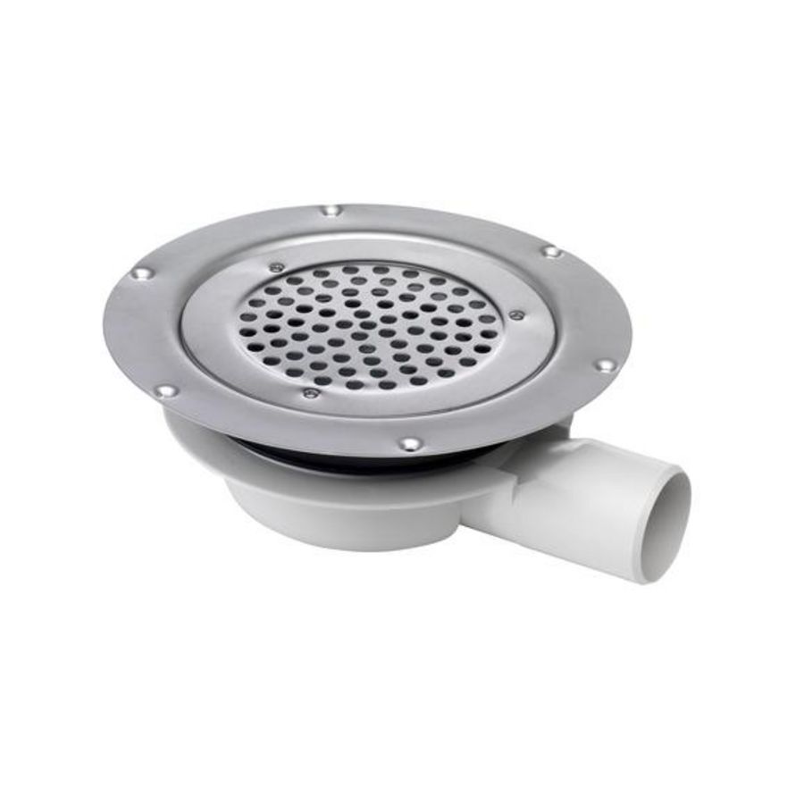 Vloerput ABS Ø155mm zu 50mm vinyl vastgeschr rooster ve