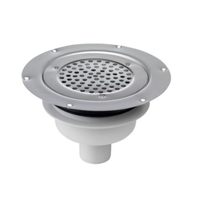 Vloerput ABS Ø155mm ou 50mm vinyl vastgeschr rooster ve