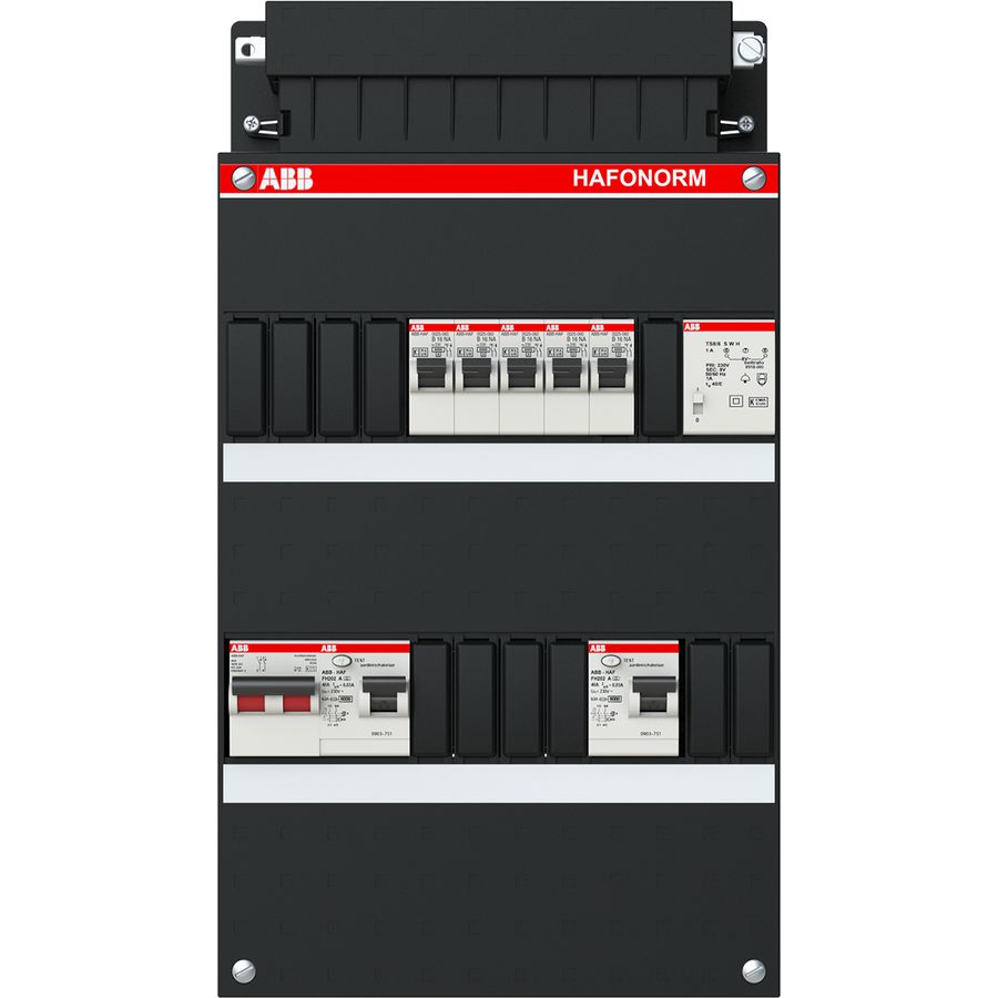 Installatiekast 5x achter 2x 30mA + T + HS 1-f