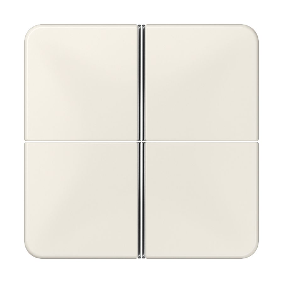 Tastafdekking 4-voudig compleet CD wit KNX